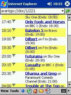 DigiGuide on AvantGo