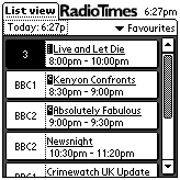 DigiGuide on a Palm III
