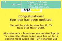 UK Gold Congratulations