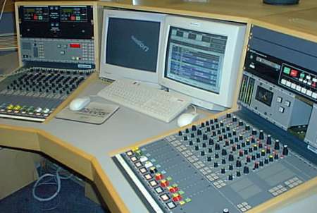 A radio studio