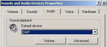 Windows XP audio