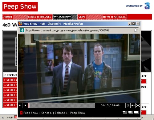 Channel 4 4oD on a PC