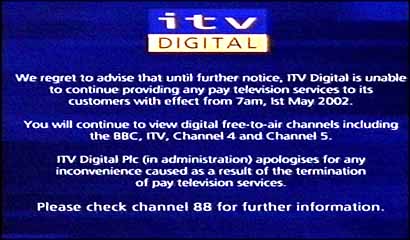 ITV Digital closes