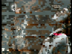 Digital TV Pixelation Example