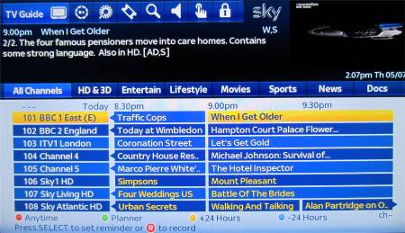 Sky's Programme Guide