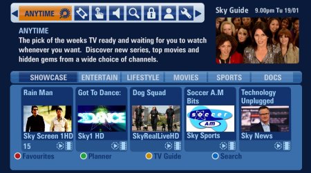 Sky Anytime Plus screen Sky Anytime Plus screen