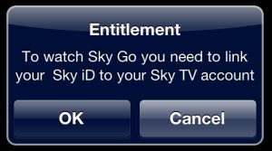 Sky Go iPhone Error Message