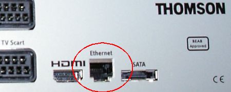 Sky HD Box Ethernet Socket