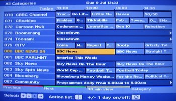 Freeview EPG