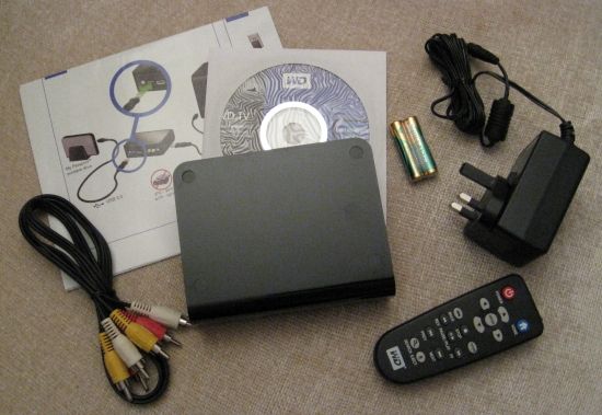 WD TV HD Player Box Contents