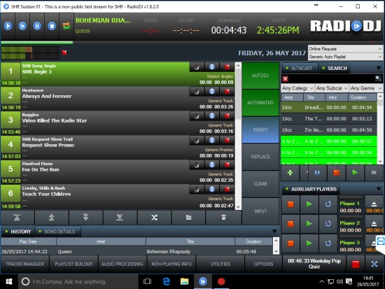 RadioDJ - Main Screen